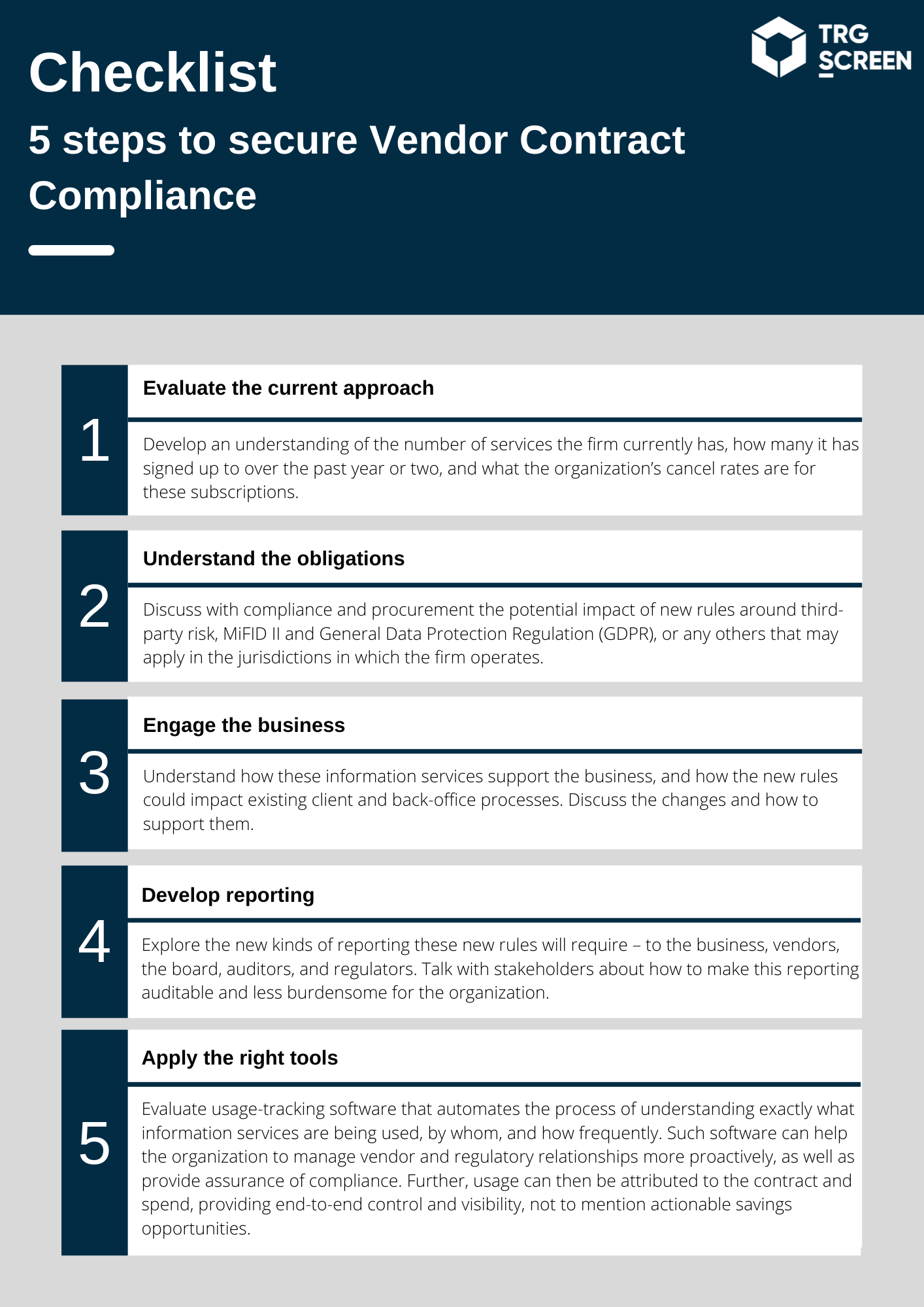 5 steps to secure Vendor Contract Compliance