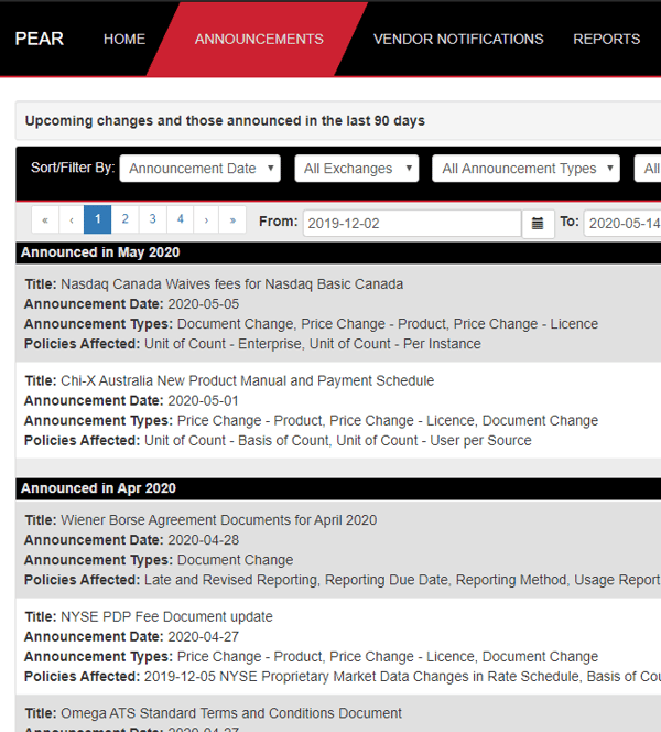 PEAR-announcements-page