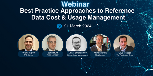 Webinar: Reference Data Cost & Usage Management - Save your Seat!